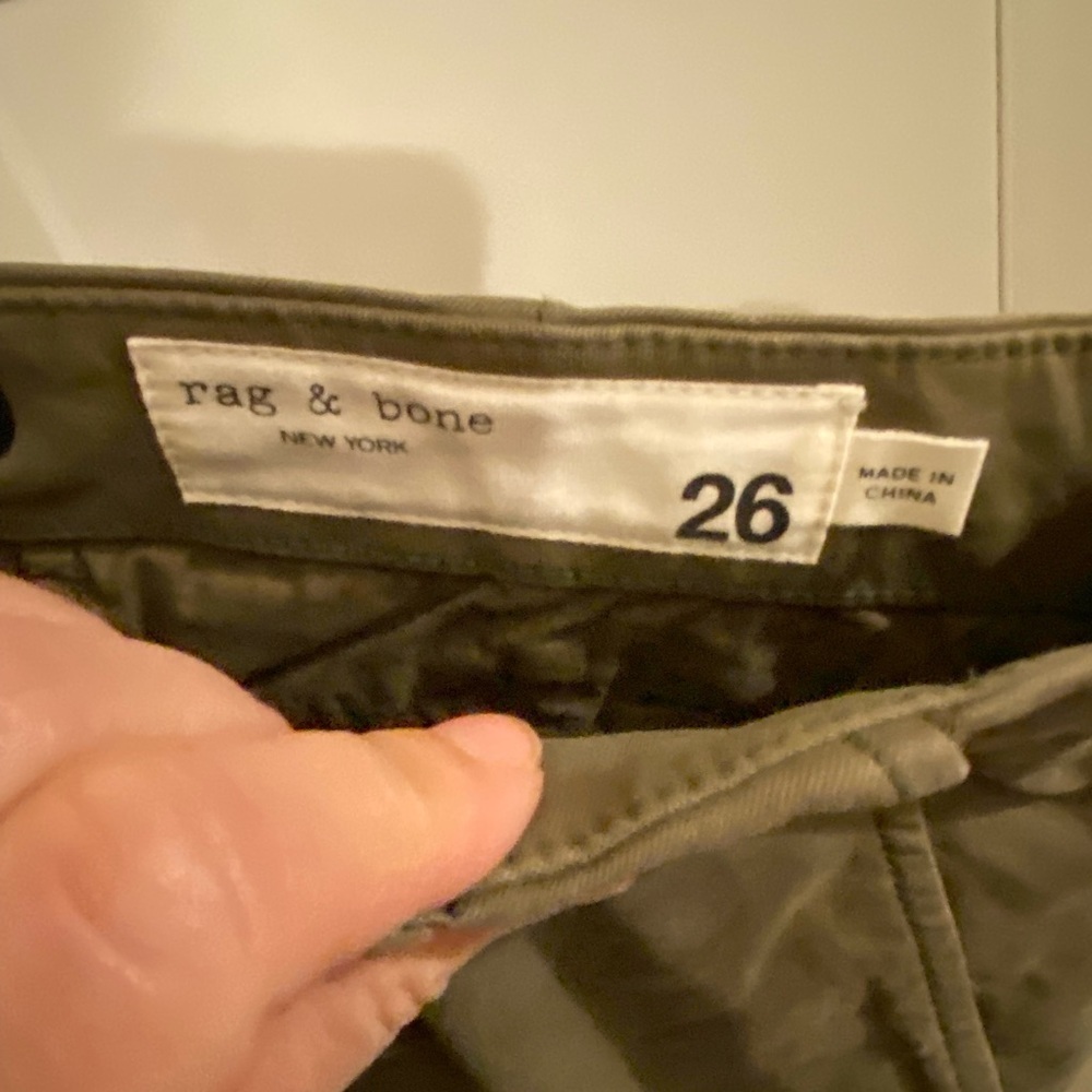 Rag & Bone Buckley Cotton army green Khaki chino pants Basic Minimalist Basic - Picture 6 of 10